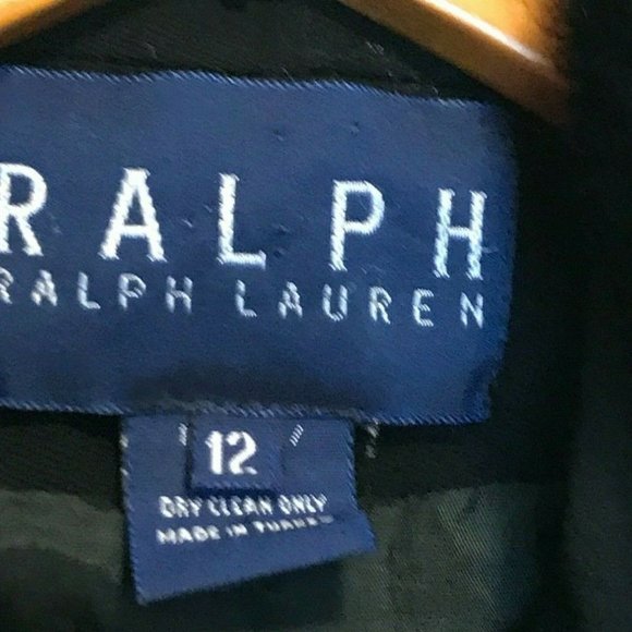 Ralph Lauren Faux Fur Neckline Black Wool Career Button Blazer - Picture 6 of 9